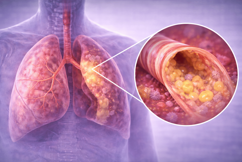 atelectase im menschlichen brustkorb