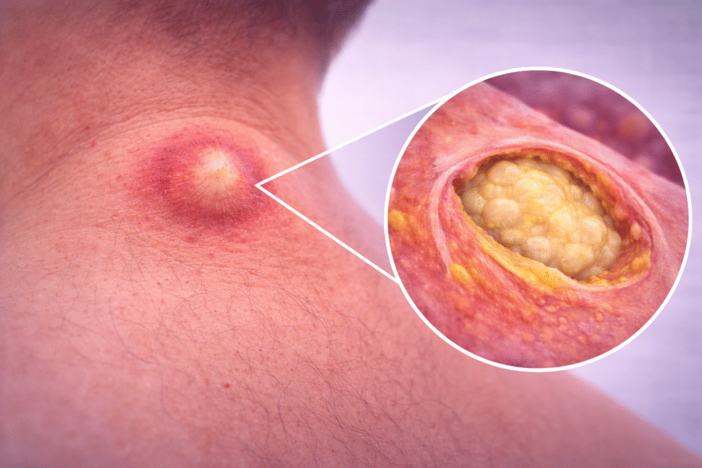 atherom auf der nackenhaut