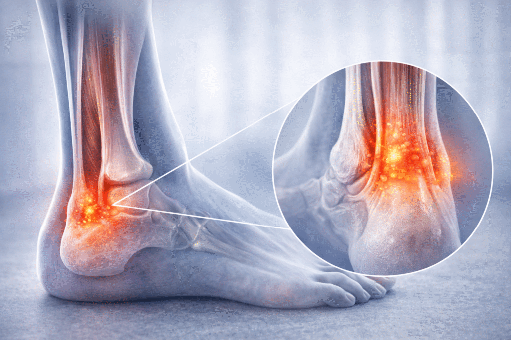 entzündete achillessehnen im detail